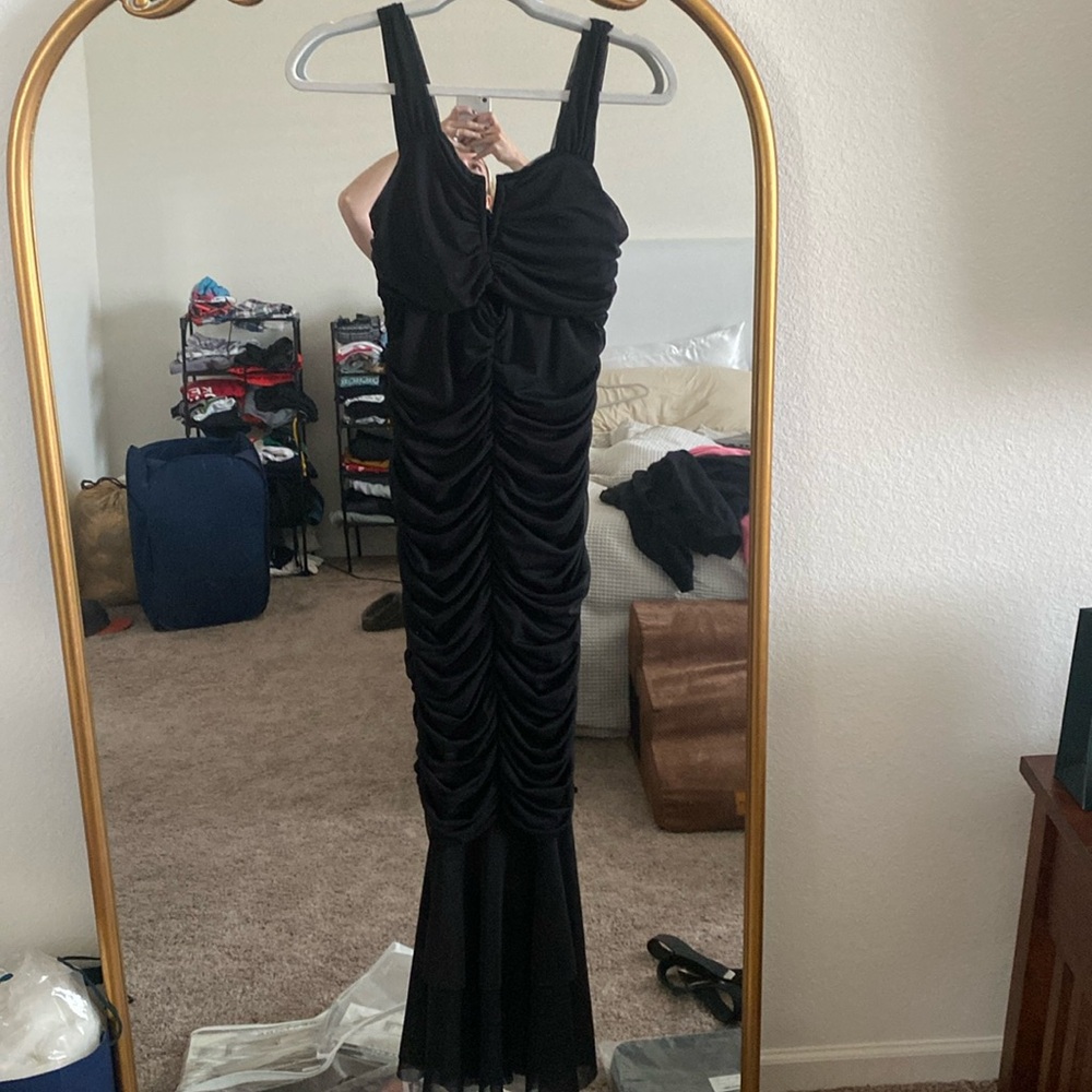 Black Ruched Dress